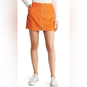 Obey Orange Corduroy Skirt